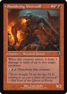 Smoldering Werewolf (Retro Frame) card from Innistrad Remastered