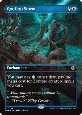 Rooftop Storm (Borderless) card from Innistrad Remastered