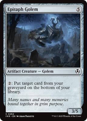 Epitaph Golem card from Innistrad Remastered