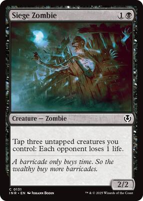 Siege Zombie card from Innistrad Remastered