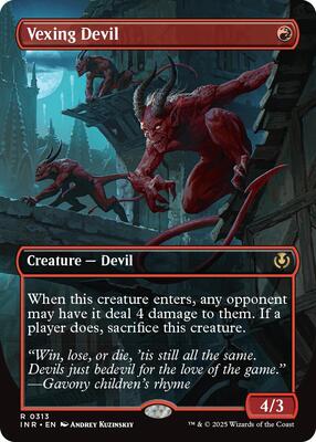 Vexing Devil (Borderless) card from Innistrad Remastered