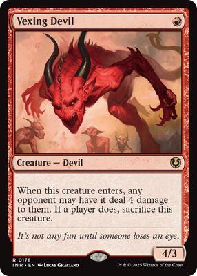 Vexing Devil card from Innistrad Remastered