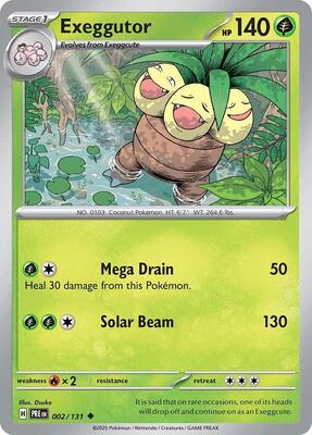 Exeggutor card from SV: Prismatic Evolutions