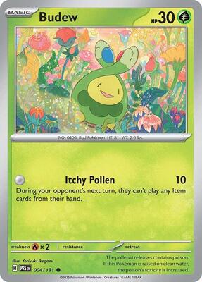 Budew card from SV: Prismatic Evolutions