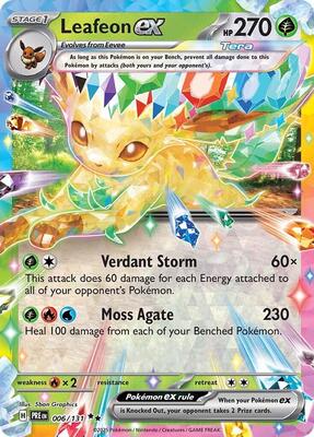 Leafeon ex - 006/131 card from SV: Prismatic Evolutions