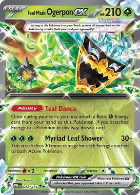 Teal Mask Ogerpon ex - 012/131 card from SV: Prismatic Evolutions