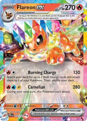 Flareon ex - 014/131 card from SV: Prismatic Evolutions