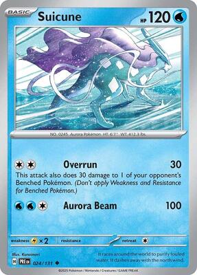Suicune card from SV: Prismatic Evolutions