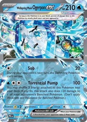 Wellspring Mask Ogerpon ex - 027/131 card from SV: Prismatic Evolutions
