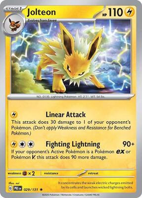 Jolteon card from SV: Prismatic Evolutions