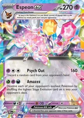 Espeon ex - 034/131 card from SV: Prismatic Evolutions
