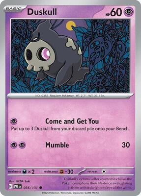 Duskull card from SV: Prismatic Evolutions