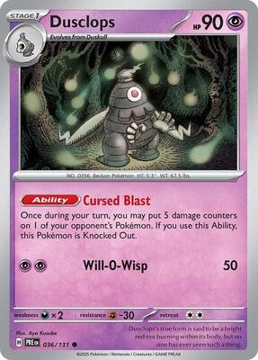 Dusclops card from SV: Prismatic Evolutions