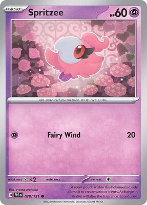 Spritzee card from SV: Prismatic Evolutions