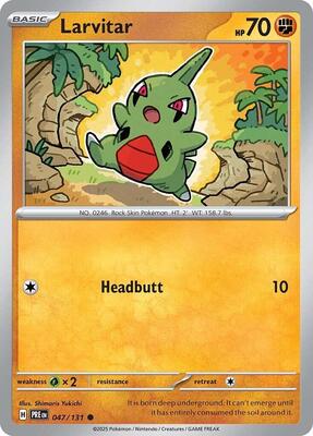 Larvitar card from SV: Prismatic Evolutions