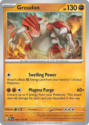 Groudon card from SV: Prismatic Evolutions