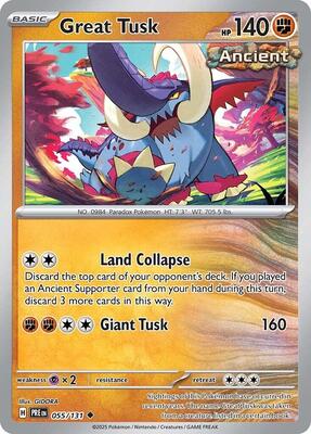 Great Tusk card from SV: Prismatic Evolutions