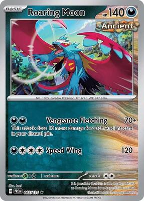 Roaring Moon card from SV: Prismatic Evolutions