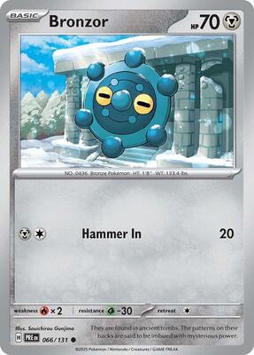 Bronzor card from SV: Prismatic Evolutions