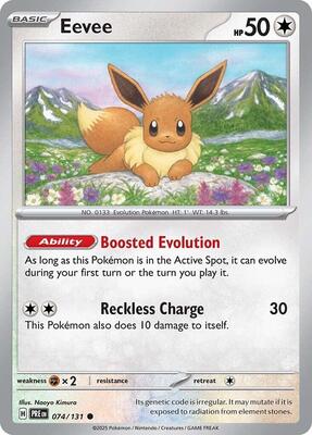 Eevee card from SV: Prismatic Evolutions