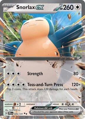 Snorlax ex card from SV: Prismatic Evolutions