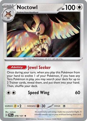 Noctowl card from SV: Prismatic Evolutions