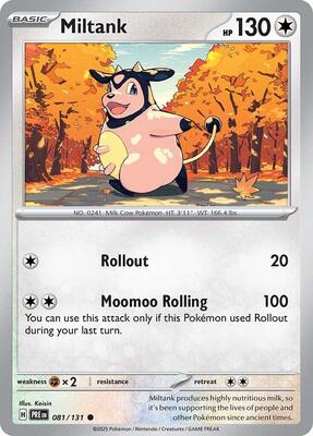 Miltank card from SV: Prismatic Evolutions