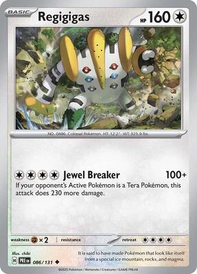 Regigigas card from SV: Prismatic Evolutions