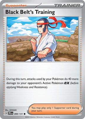 Black Belt's Training - 099/131 card from SV: Prismatic Evolutions