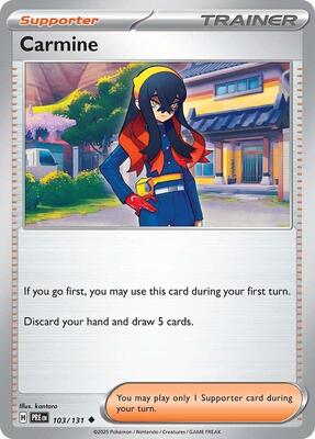 Carmine card from SV: Prismatic Evolutions