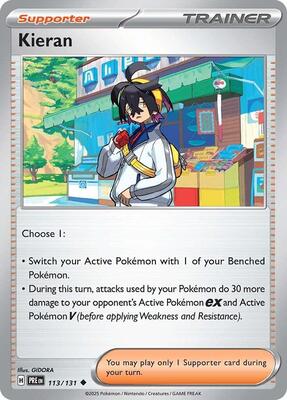 Kieran - 113/131 card from SV: Prismatic Evolutions