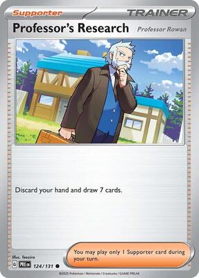 Professor's Research [Professor Rowan] card from SV: Prismatic Evolutions