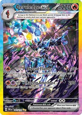 Ceruledge ex card from SV: Prismatic Evolutions