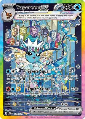 Vaporeon ex - 149/131 card from SV: Prismatic Evolutions