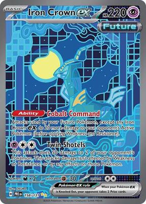 Iron Crown ex card from SV: Prismatic Evolutions