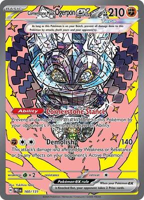 Cornerstone Mask Ogerpon ex - 160/131 card from SV: Prismatic Evolutions