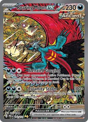 Roaring Moon ex card from SV: Prismatic Evolutions