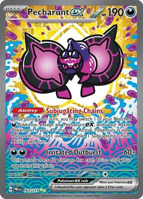 Pecharunt ex card from SV: Prismatic Evolutions