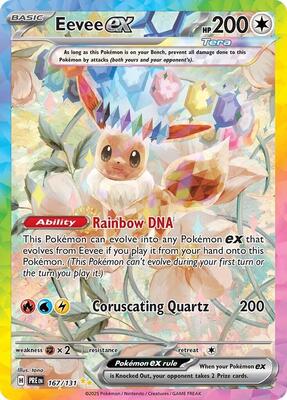 Eevee ex - 167/131 card from SV: Prismatic Evolutions