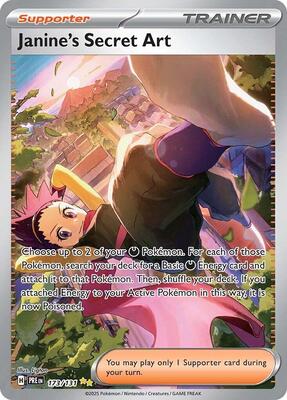 Janine's Secret Art - 173/131 card from SV: Prismatic Evolutions