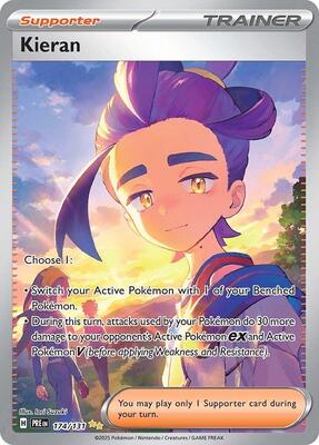 Kieran - 174/131 card from SV: Prismatic Evolutions