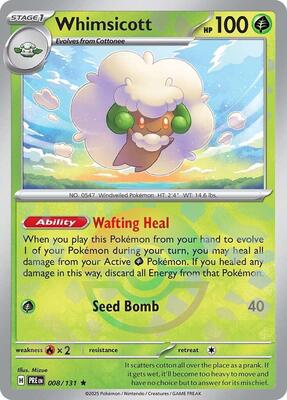 Whimsicott (Poke Ball Pattern) card from SV: Prismatic Evolutions
