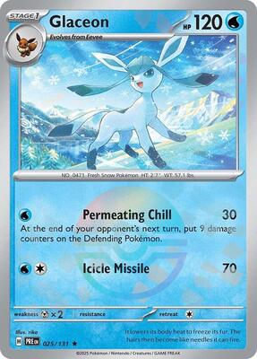 Glaceon (Poke Ball Pattern) card from SV: Prismatic Evolutions