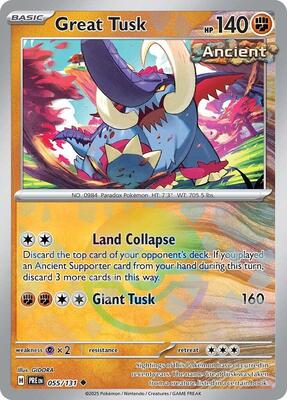 Great Tusk (Poke Ball Pattern) card from SV: Prismatic Evolutions