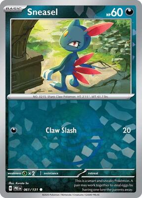 Sneasel (Poke Ball Pattern) card from SV: Prismatic Evolutions