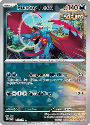 Roaring Moon (Poke Ball Pattern) card from SV: Prismatic Evolutions