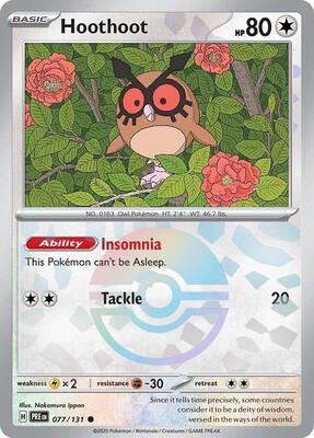 Hoothoot (Poke Ball Pattern) card from SV: Prismatic Evolutions