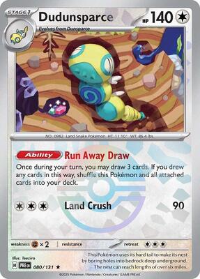 Dudunsparce (Poke Ball Pattern) card from SV: Prismatic Evolutions