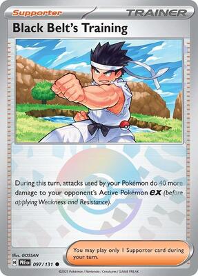 Black Belt's Training - 097/131 (Poke Ball Pattern) card from SV: Prismatic Evolutions