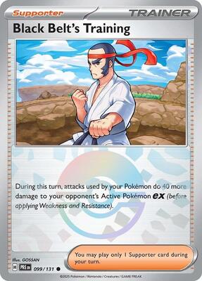 Black Belt's Training - 099/131 (Poke Ball Pattern) card from SV: Prismatic Evolutions